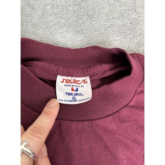 Vintage 90s Fish Nature Short Sleeve T Shirt Men's Size XL Red - Picture 6 of 11